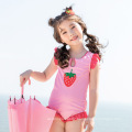 Swimwear pink Strawberry printing designer sweet kids swimwear bikini for young girls summer cute swimwear kids